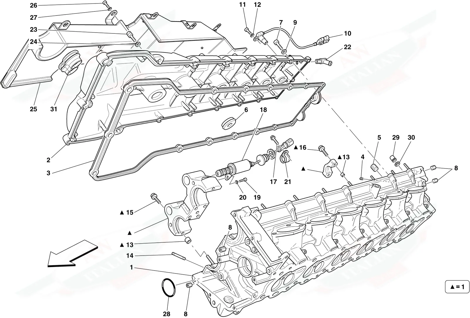 Right Hand Cylinder Head