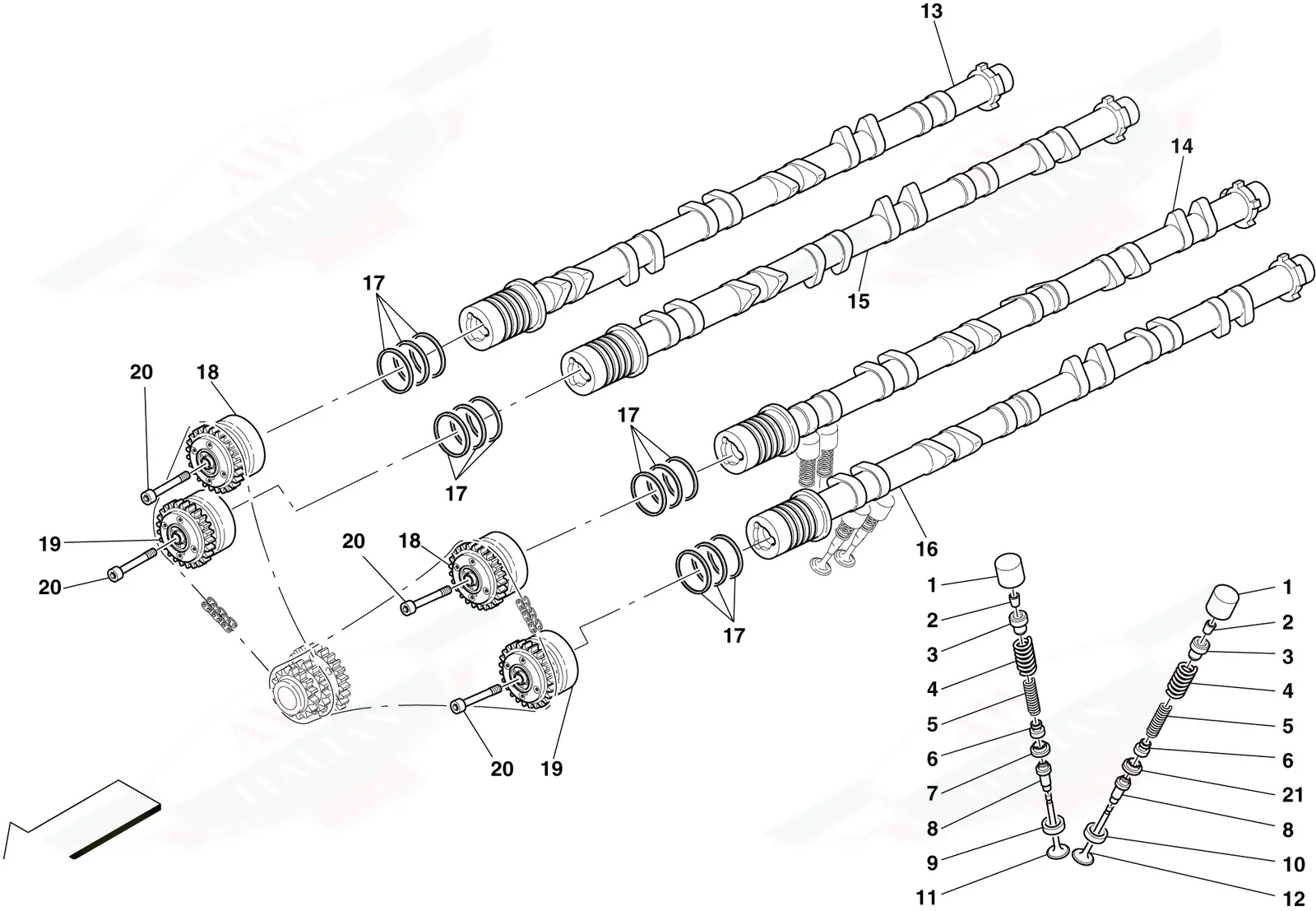 Timing System - Tappets And Shafts