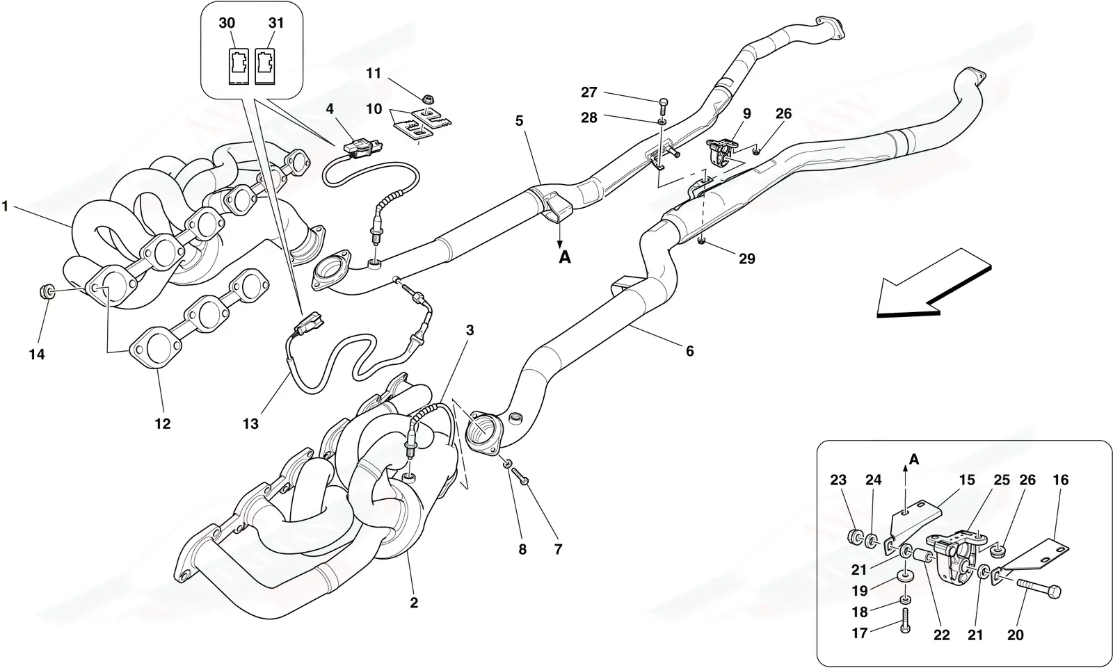 Front Exhaust System