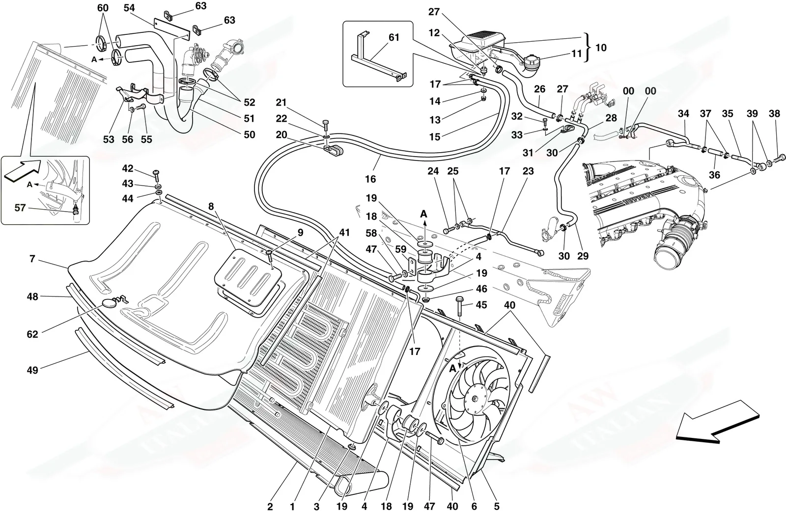 Cooling System - Radiator And Header Tank