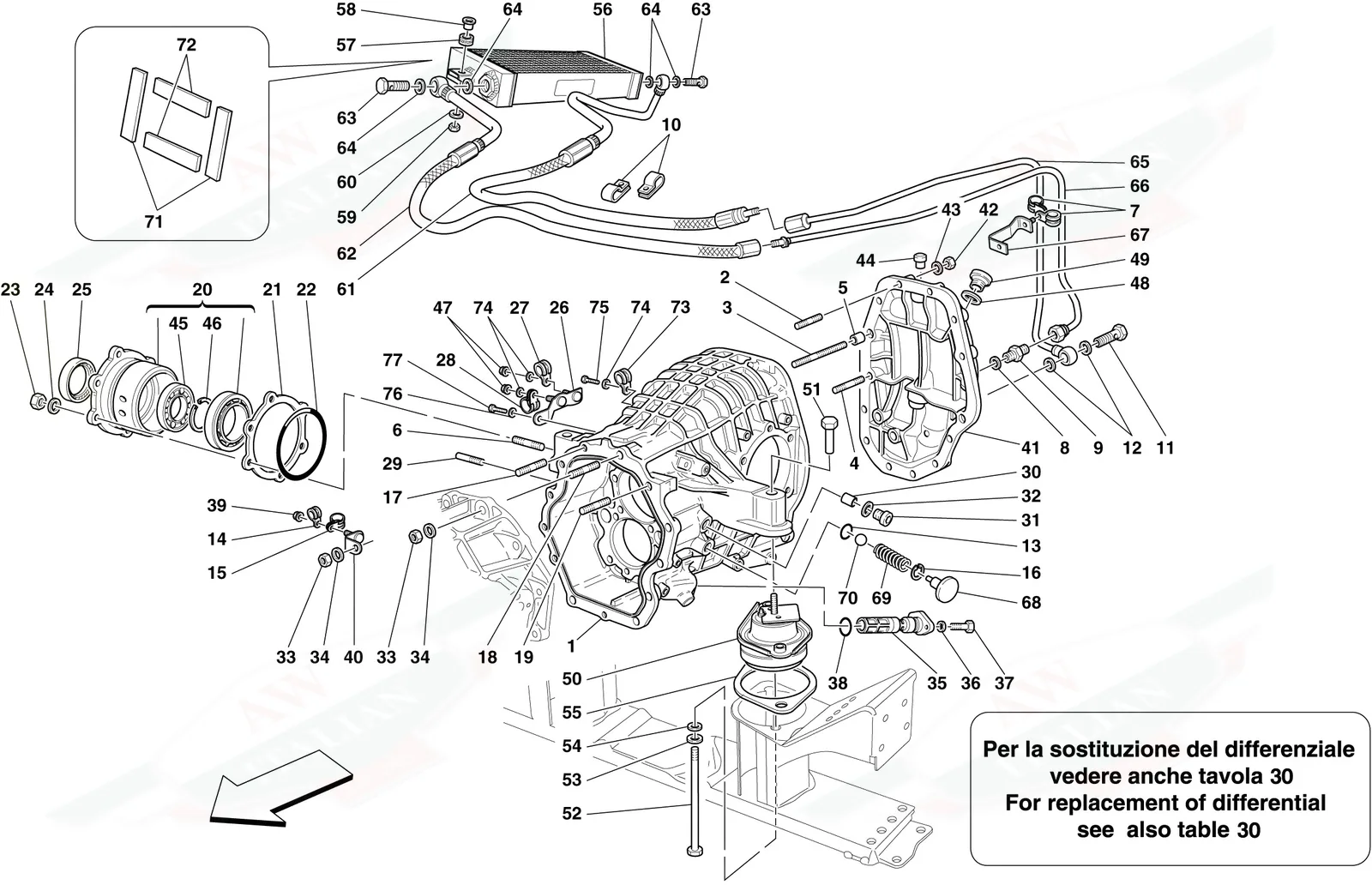 Differential Case And Gearbox Cooling Radiator
