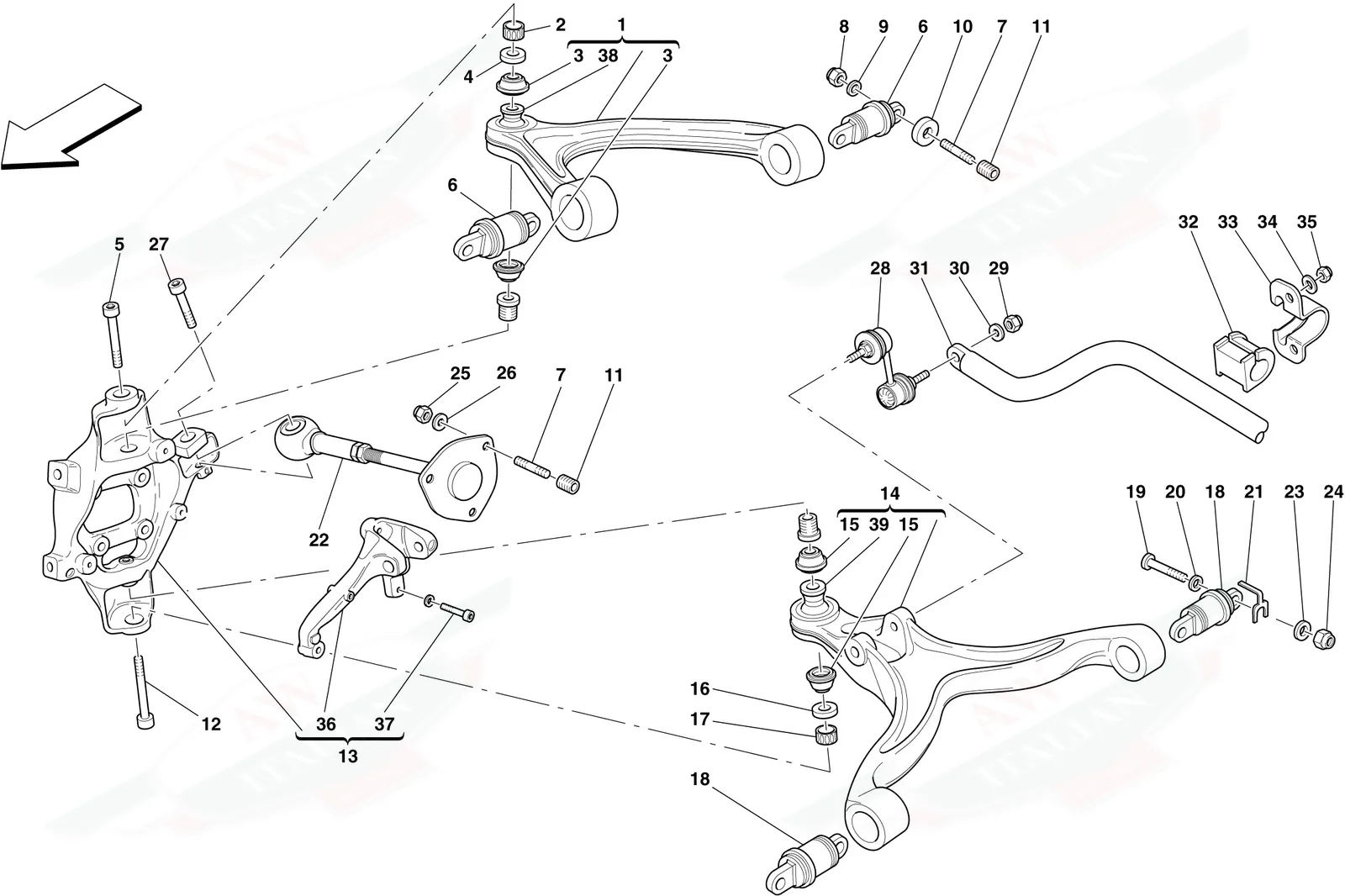 Rear Suspension - Arms And Stabiliser Bar