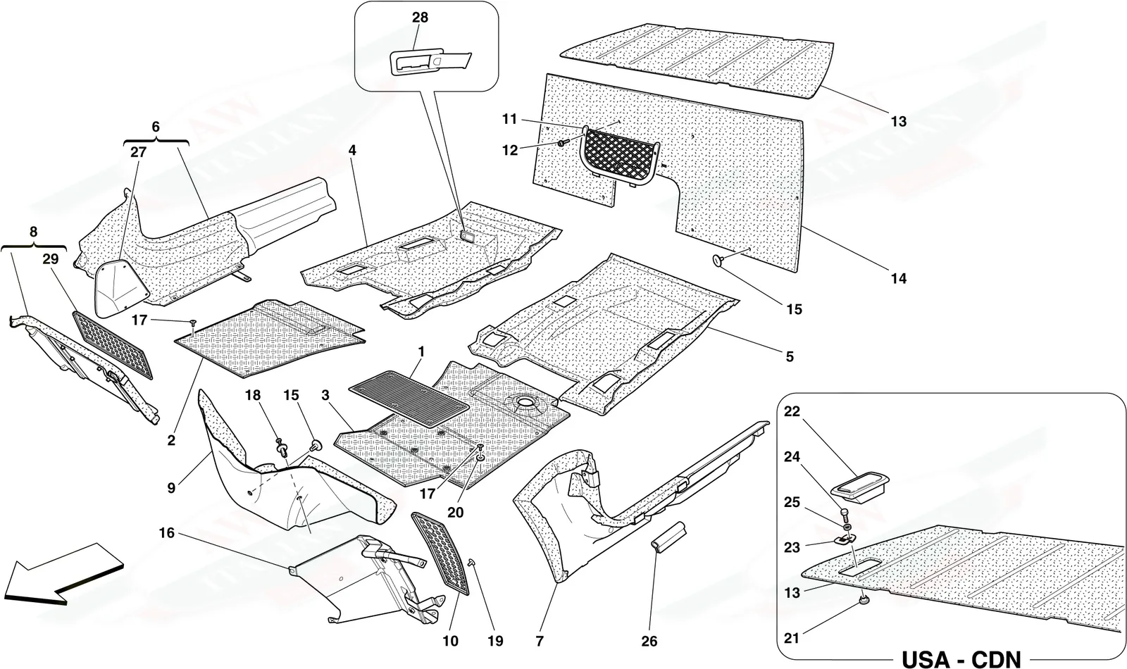 Passenger Compartment Trim And Mats