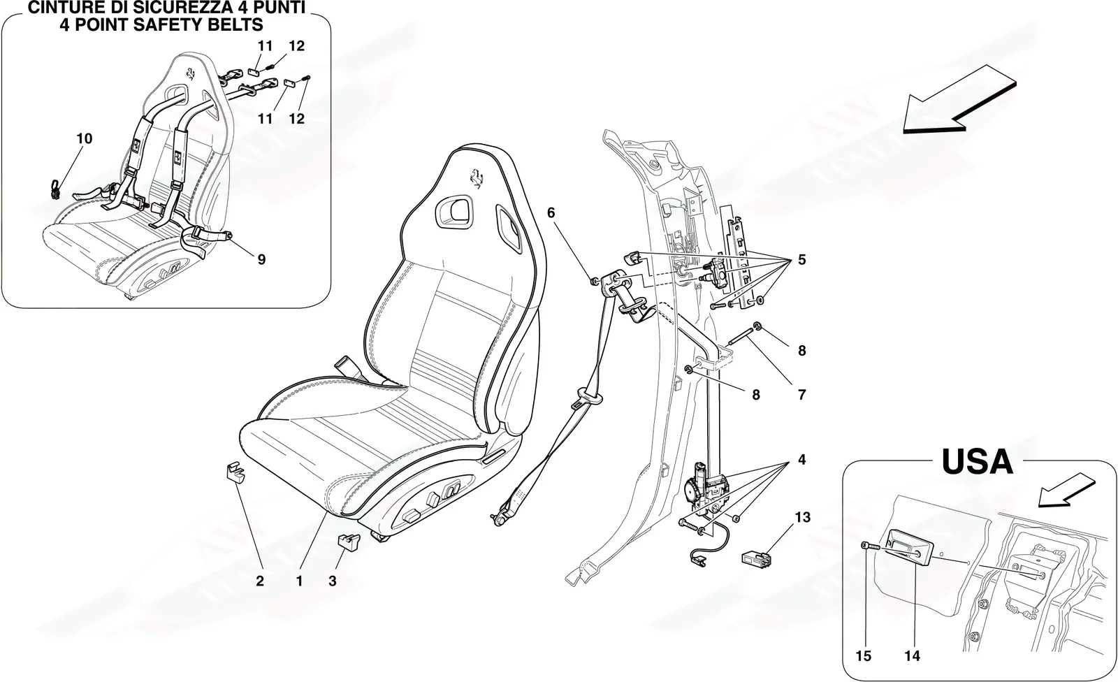 Complete Front Seat And Seat Belts