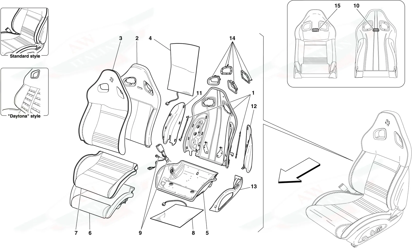 Front Seat - Trim And Internal Components