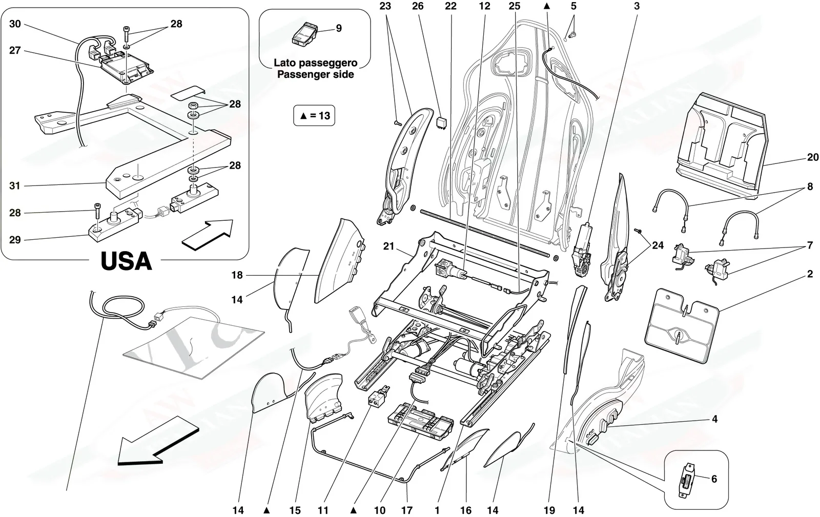 Front Seat - Guides And Adjustment Mechanisms