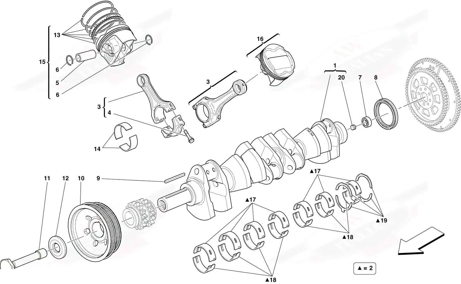 Crankshaft - Connecting Rods And Pistons