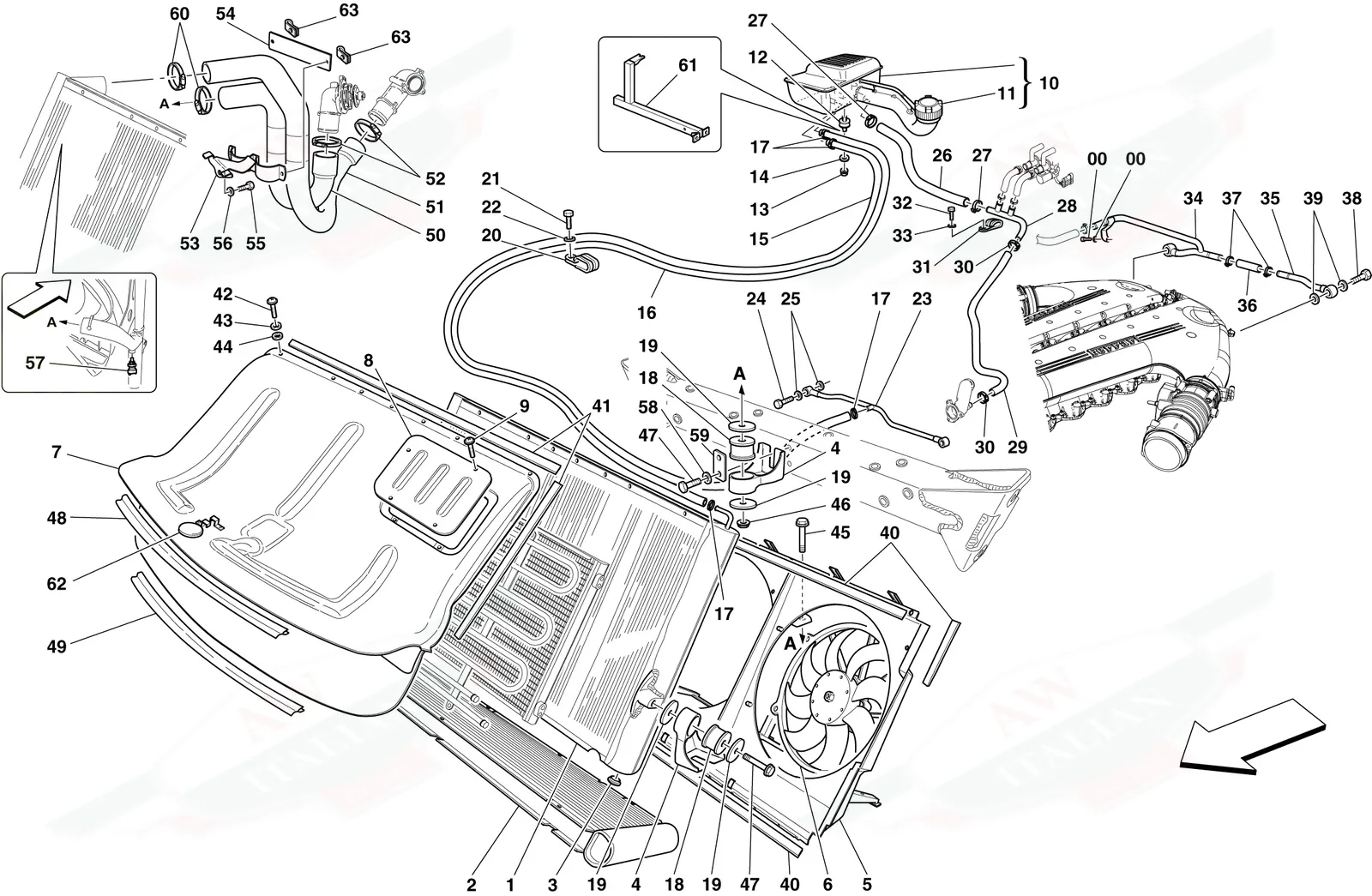 Cooling System - Radiator And Header Tank