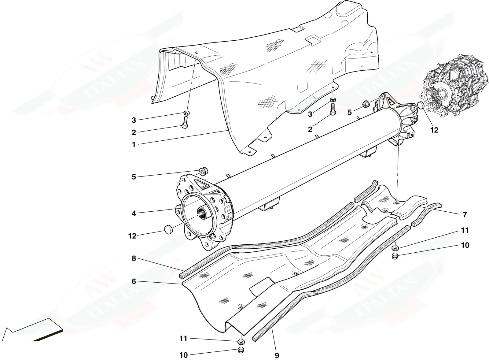Engine/Gearbox Connector Pipe And Insulation