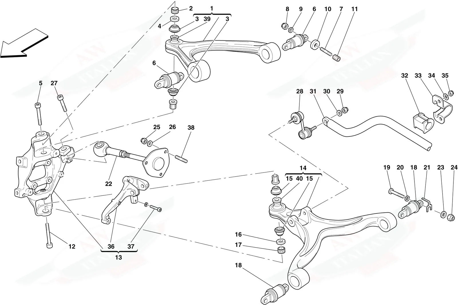 Rear Suspension - Arms And Stabiliser Bar