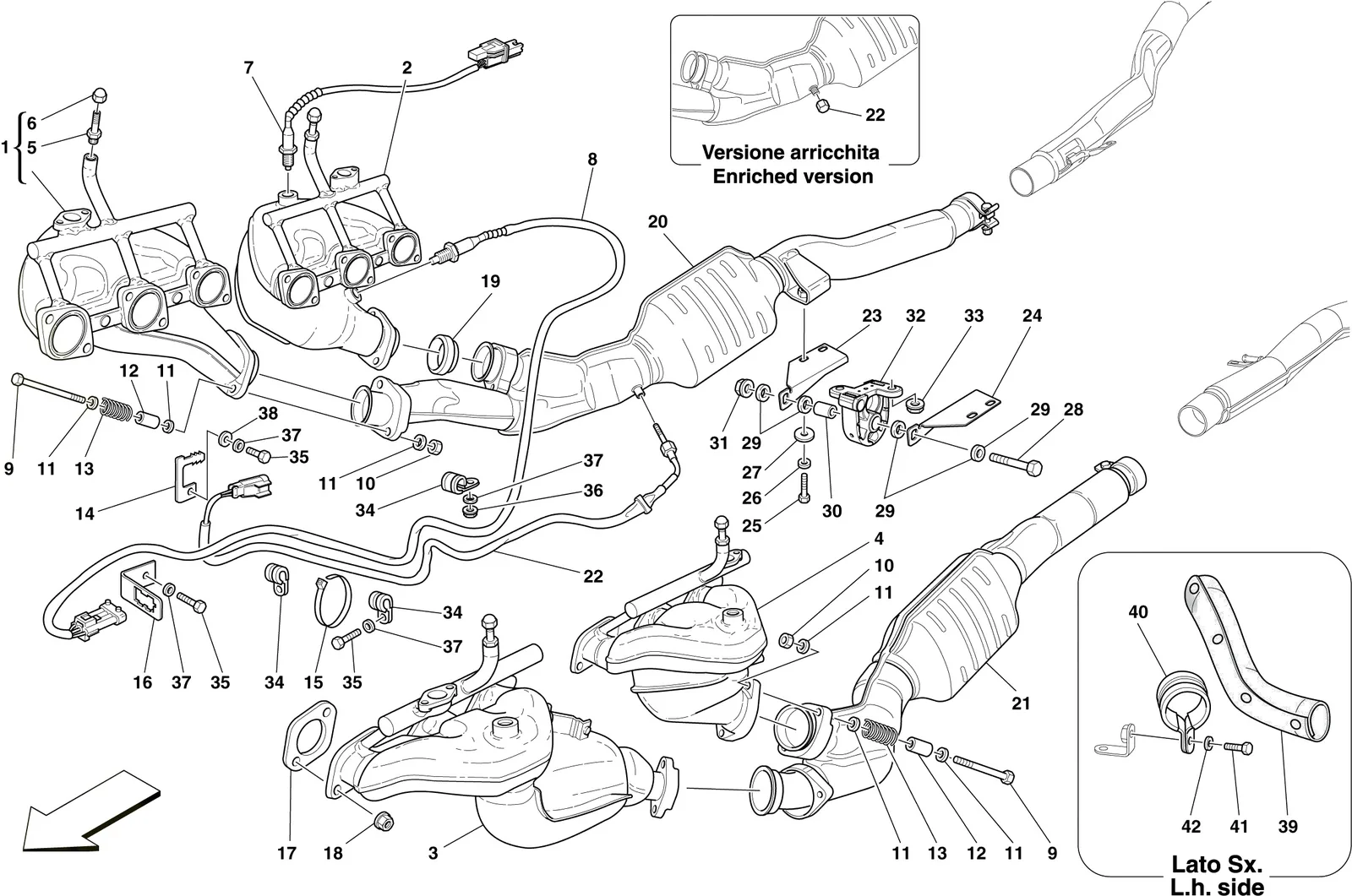 Front Exhaust System