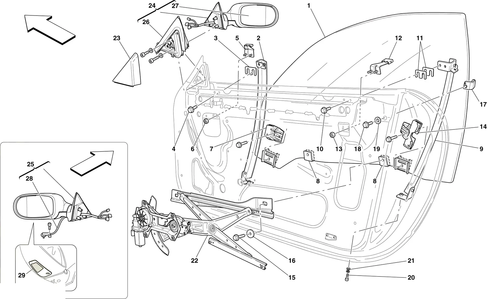 Doors - Power Windows And Rear-View Mirror