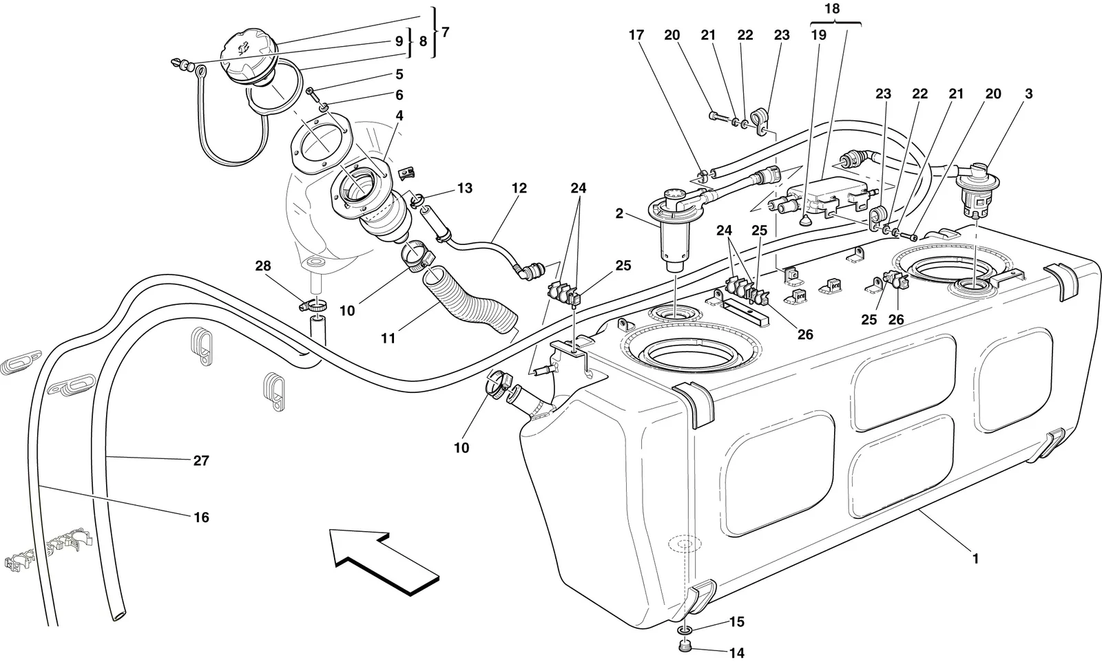 Fuel Tank - Filler Neck And Pipes