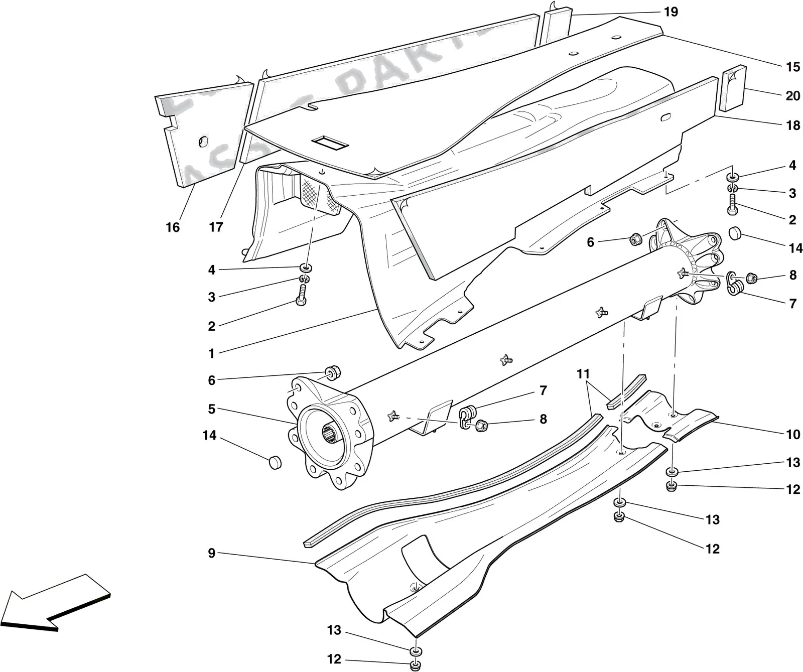 Engine/Gearbox Connector Pipe And Insulation