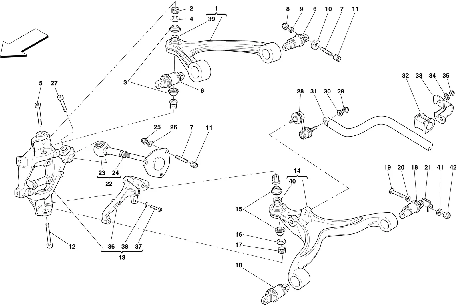 Rear Suspension - Arms And Stabiliser Bar