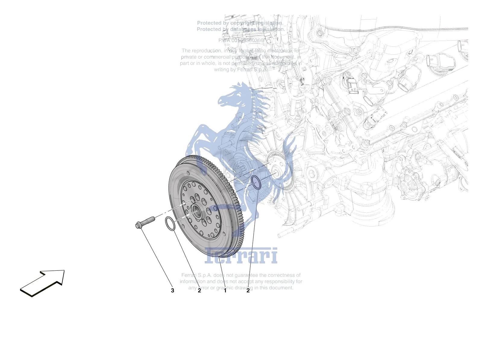 Ferrari 812 Competizione [ENGINE] - B.6 - ENGINE FLYWHEEL — Parts ...