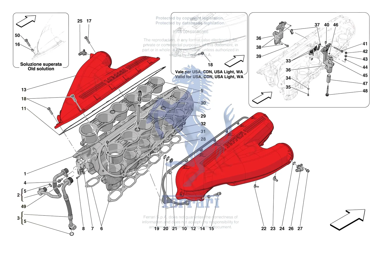 Ferrari 812 Competizione [ENGINE] - B.14 - ENGINE INTAKE DUCT exploded diagram