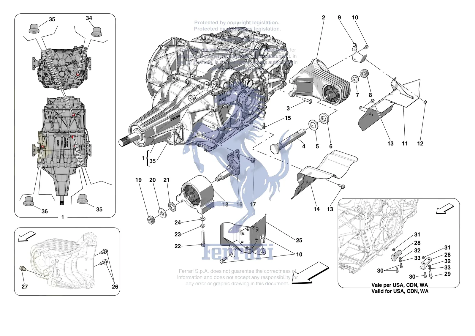 Ferrari 812 Competizione [GEARBOX] - C.01.01 - GEARBOX AND FASTENERS exploded diagram