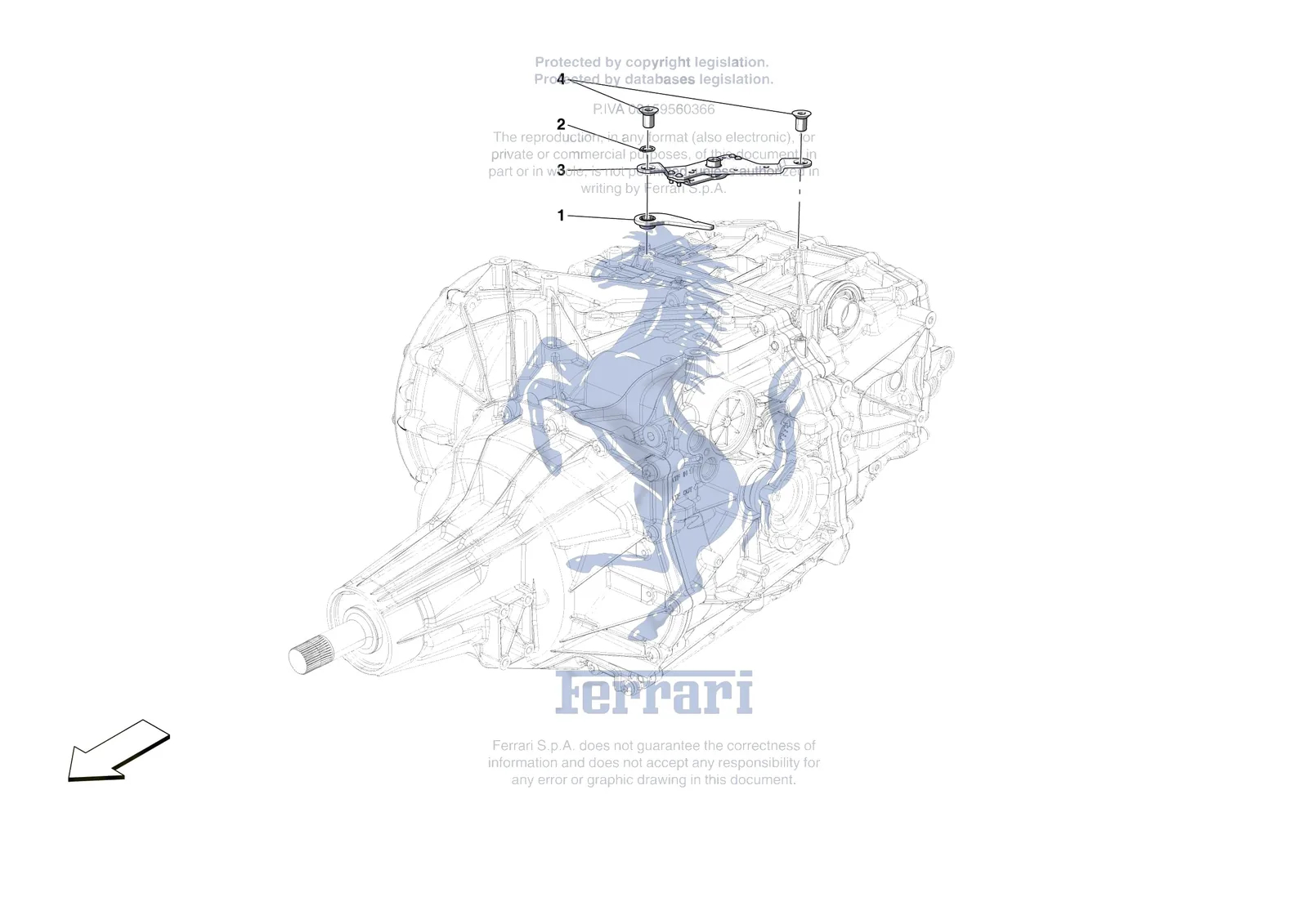 Ferrari 812 Competizione [GEARBOX] - C.02 - EXTERNAL GEARBOX CONTROLS exploded diagram