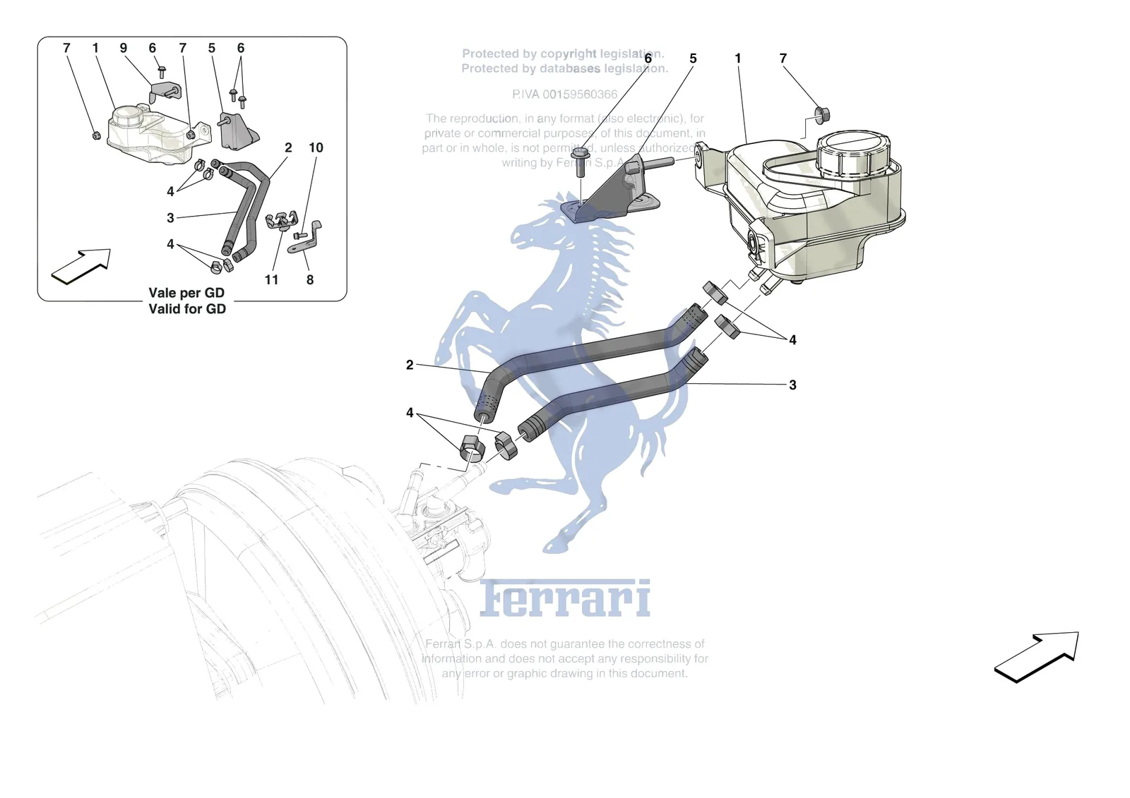 Ferrari 812 Competizione [MECHANICAL SYSTEM] - D.22 - BRAKE MASTER CYLINDER RESERVOIR exploded diagram