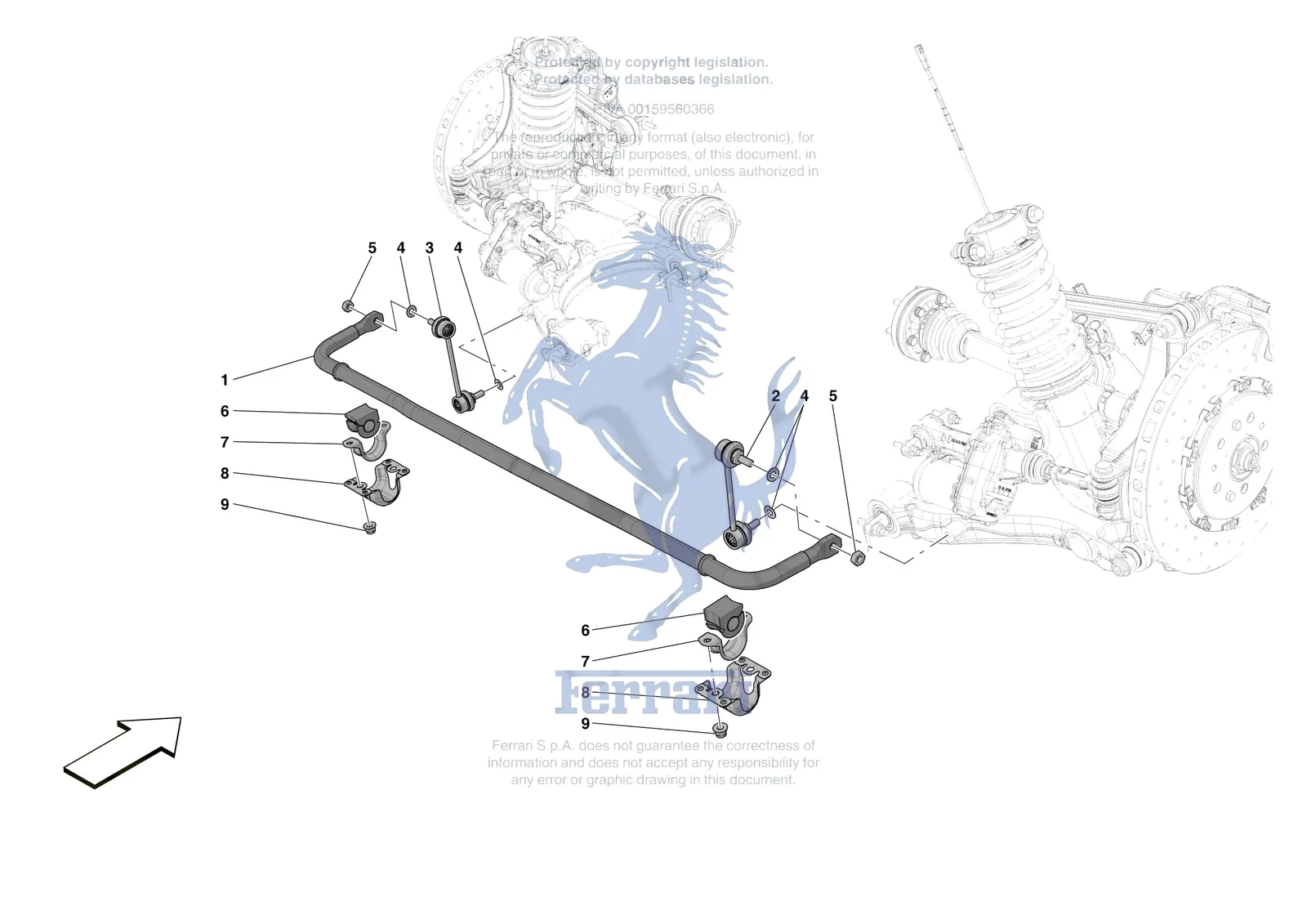 Ferrari 812 Competizione [MECHANICAL SYSTEM] - D.28 - REAR TORSION BAR exploded diagram