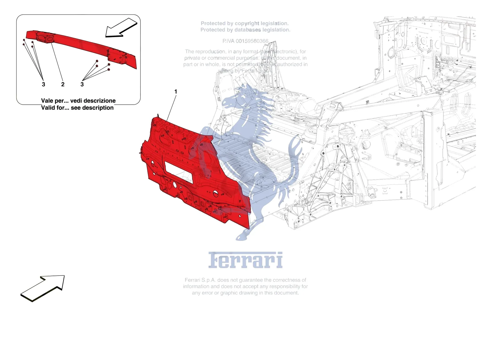 Ferrari 812 Competizione [VEHICLE TRIM] - E.07 - REAR SUBFRAME exploded diagram
