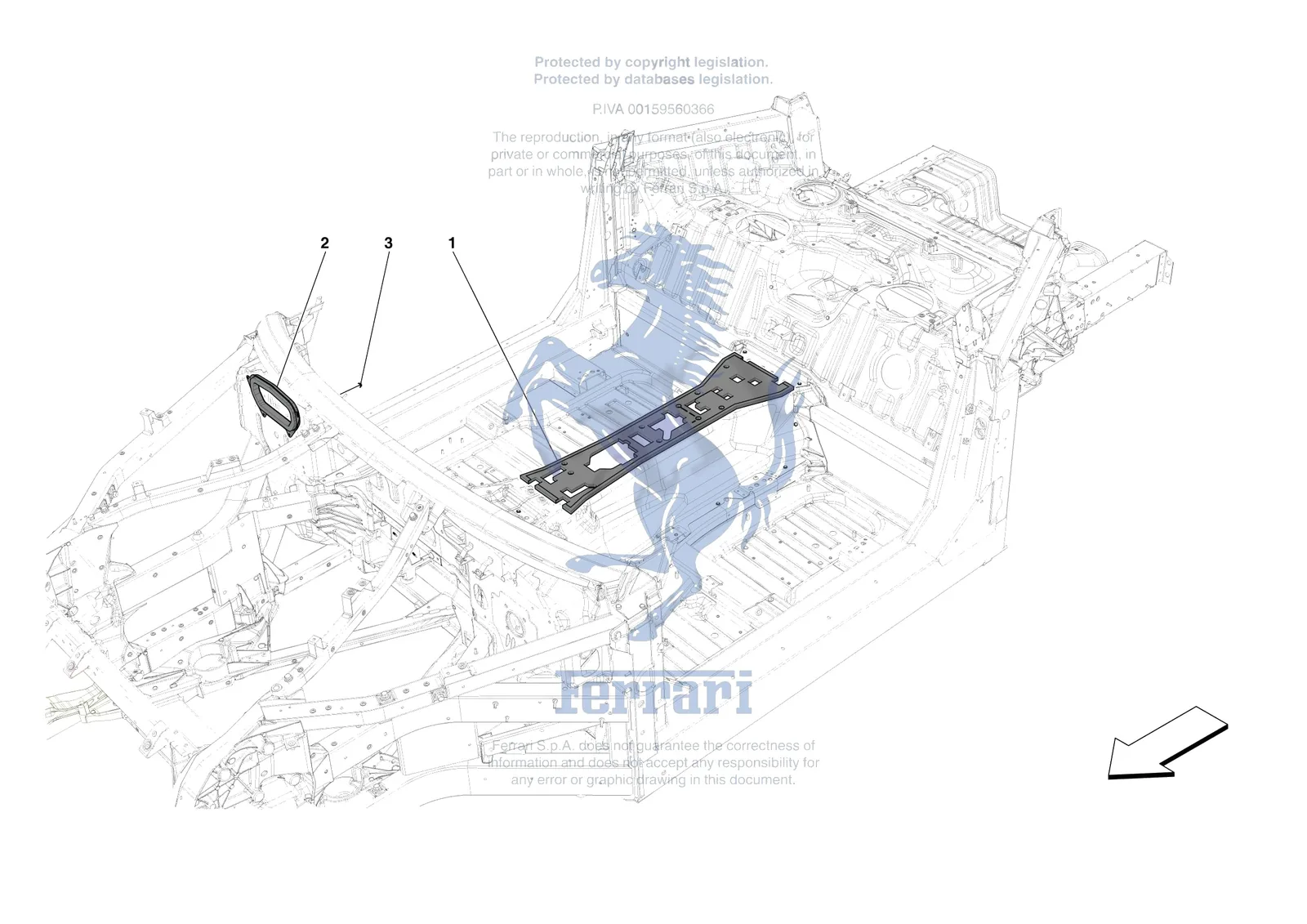Ferrari 812 Competizione [VEHICLE TRIM] - E.19 - INTERNAL CABIN INSULATION exploded diagram
