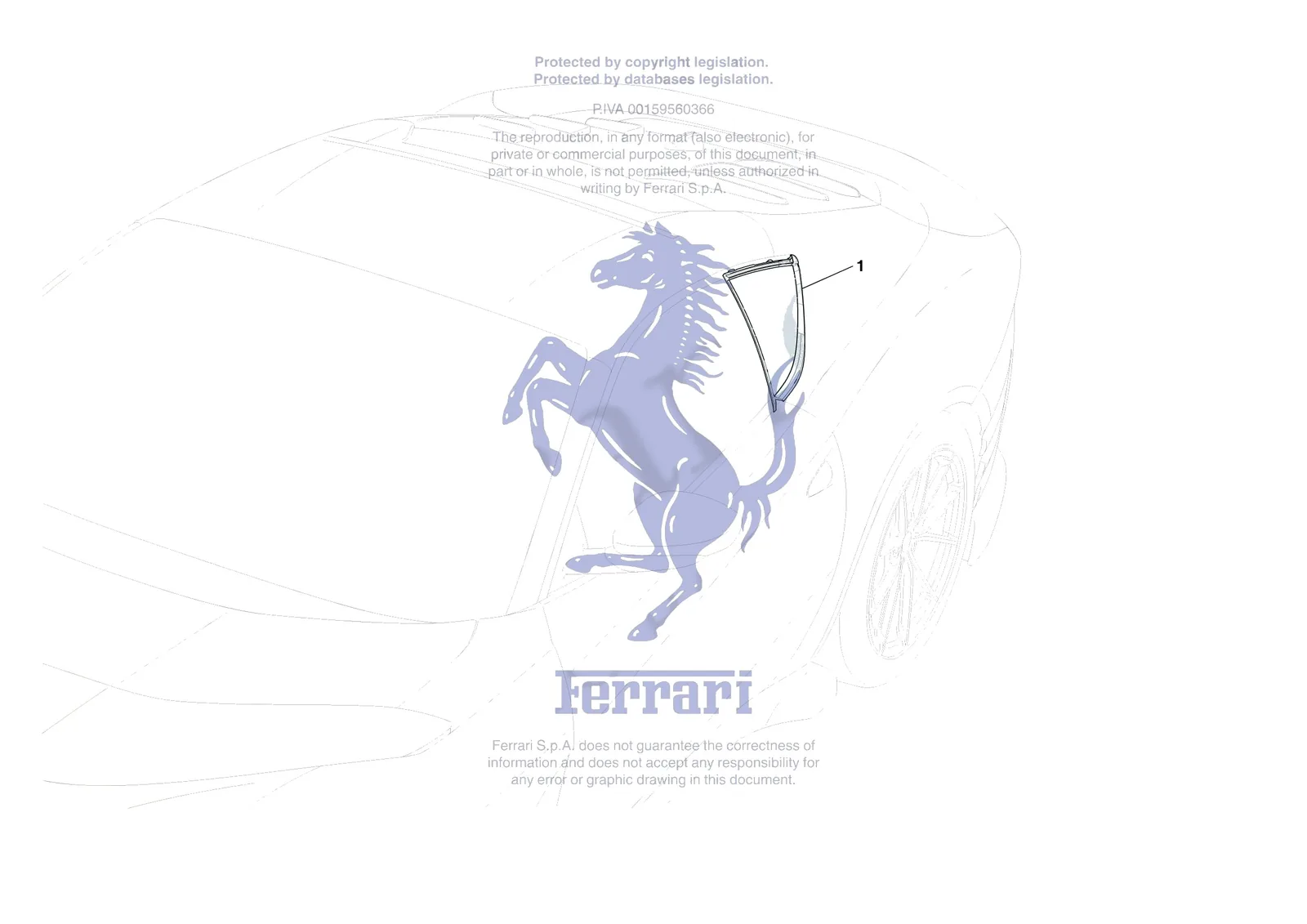 Ferrari 812 Competizione [VEHICLE TRIM] - E.27 - SIDE WINDOWS exploded diagram