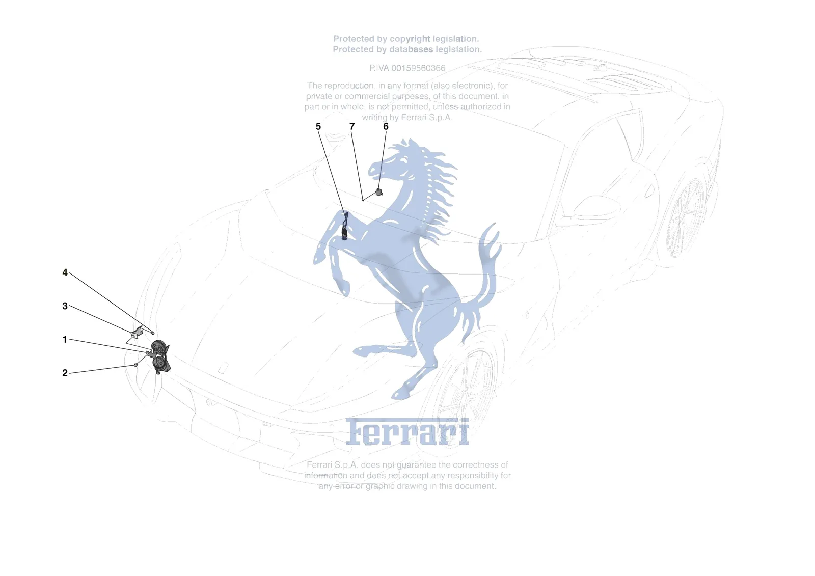 Ferrari 812 Competizione [ELECTRICAL SYSTEM] - F.5 - OTHER ELECTRICAL DEVICES exploded diagram