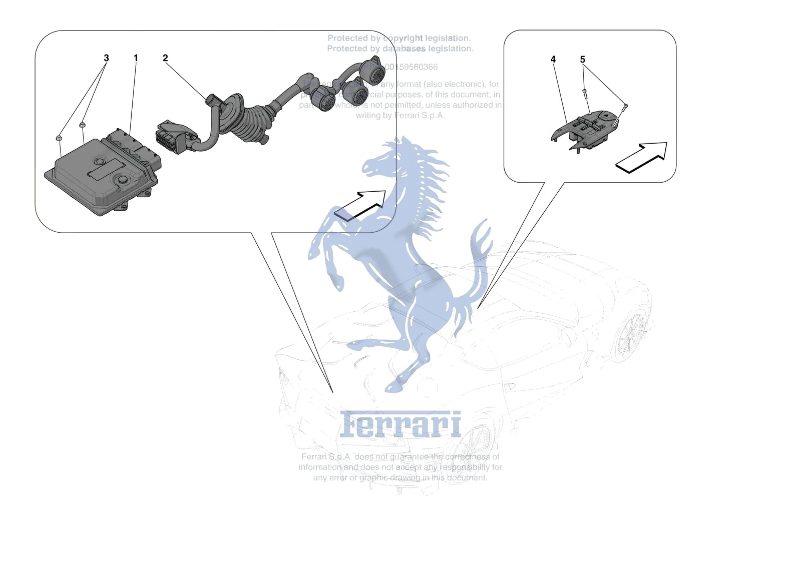 Ferrari 812 Competizione [ELECTRICAL SYSTEM] - F.12 - DCT GEARBOX SYSTEM exploded diagram