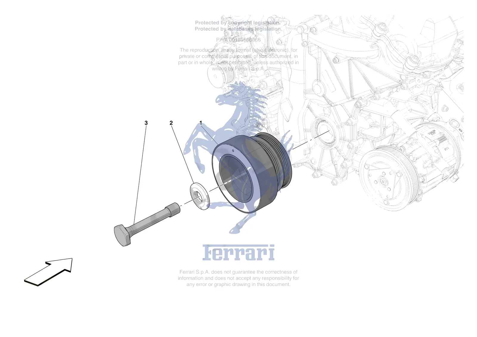 Ferrari 812 CompetizioneA [ENGINE] - B.7 - TORSION DAMPER exploded diagram