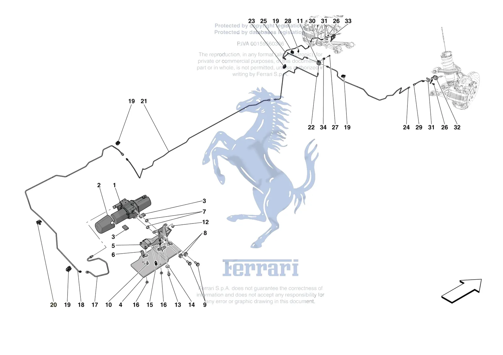 Ferrari 812 CompetizioneA [MECHANICAL SYSTEM] - D.18 - LIFTING THE VEHICLE exploded diagram