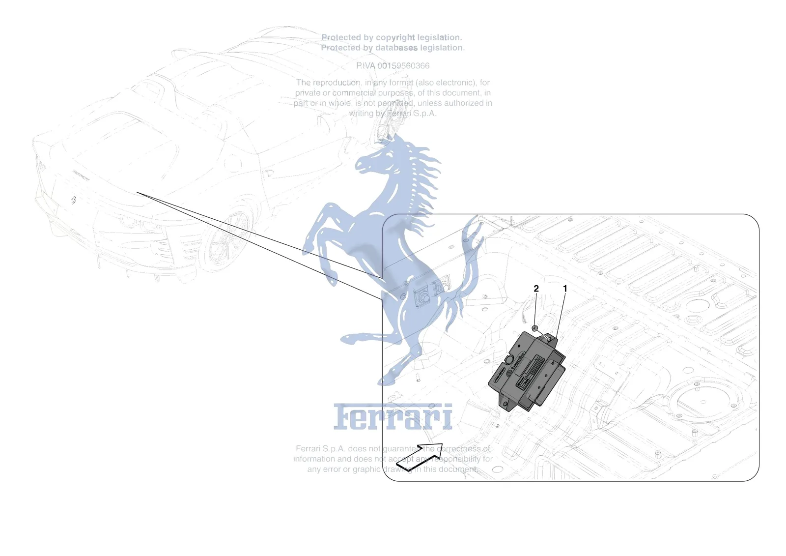 Ferrari 812 CompetizioneA [MECHANICAL SYSTEM] - D.33 - PARKING BRAKE CONTROL exploded diagram