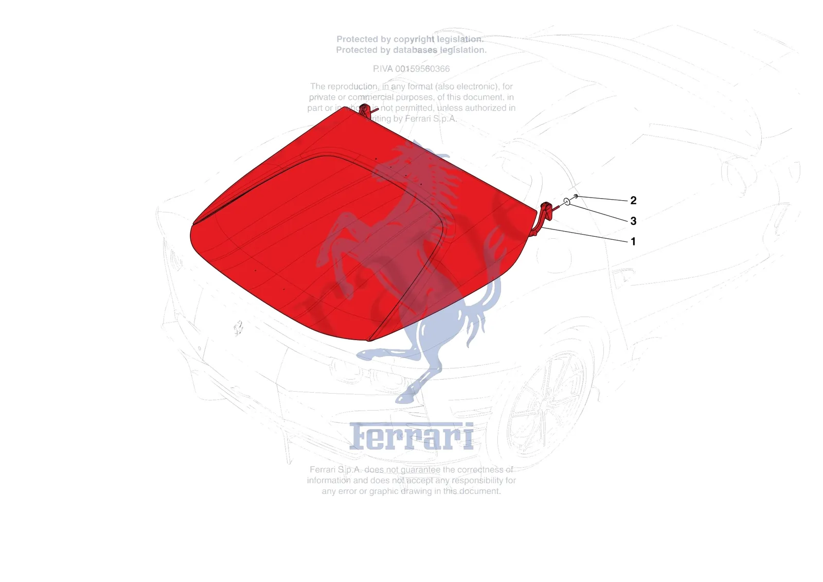 Ferrari 812 CompetizioneA [VEHICLE TRIM] - E.10 - REAR LID SUBSTRUCTURE exploded diagram