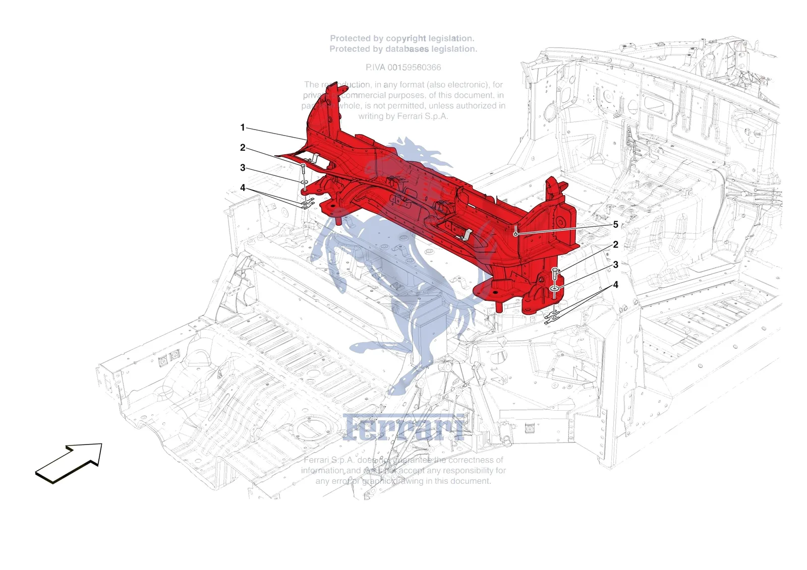 Ferrari 812 CompetizioneA [VEHICLE TRIM] - E.11 - ROLLBAR COMPARTMENT exploded diagram