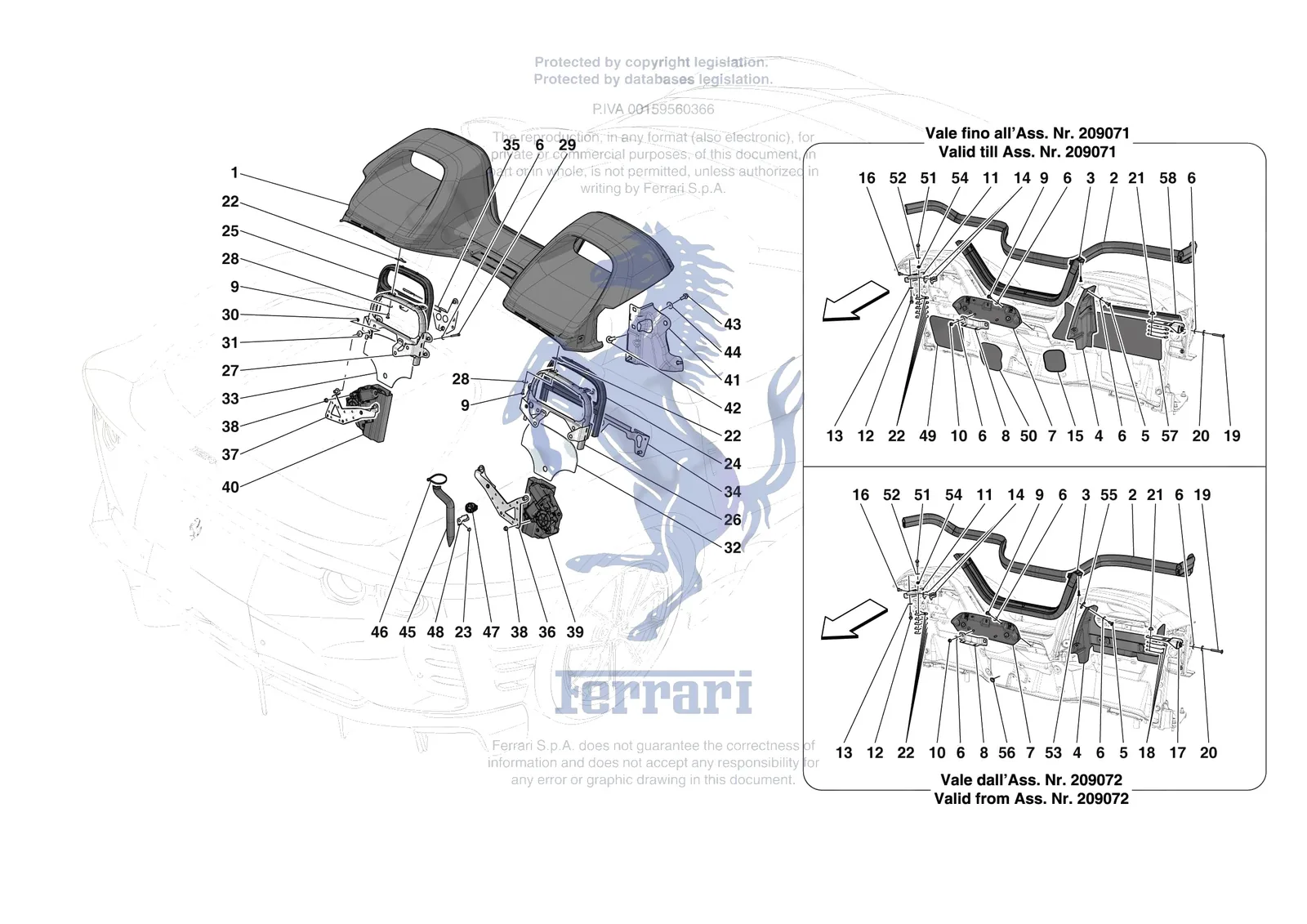 Ferrari 812 CompetizioneA [VEHICLE TRIM] - E.12 - ROLLBAR exploded diagram