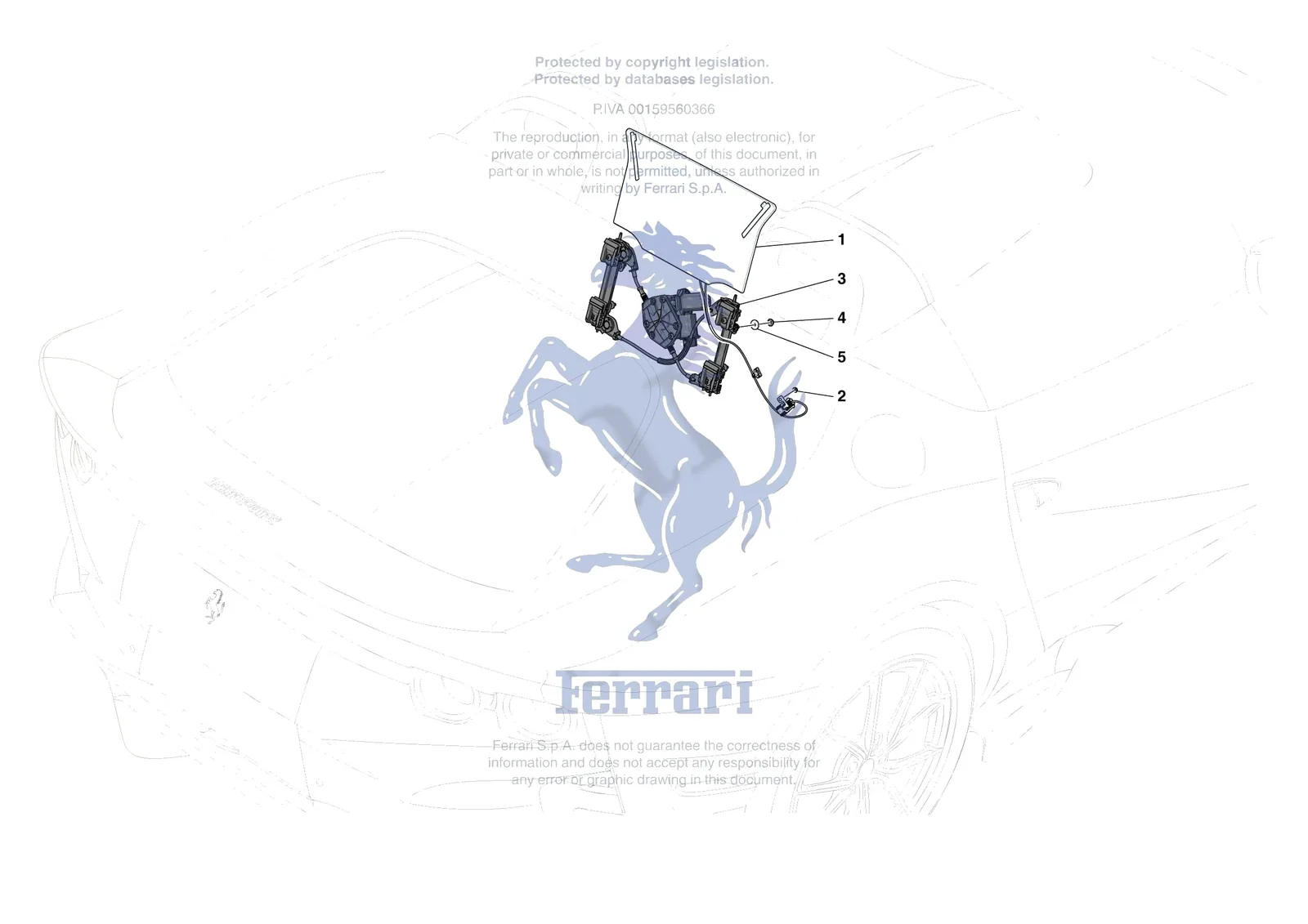 Ferrari 812 CompetizioneA [VEHICLE TRIM] - E.26 - REAR SCREEN exploded diagram