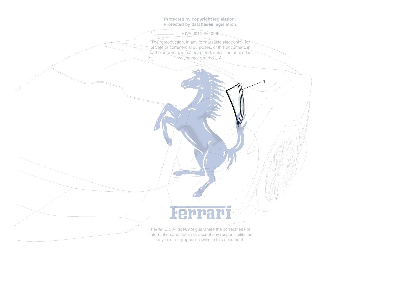 Ferrari 812 CompetizioneA [VEHICLE TRIM] - E.27 - SIDE WINDOWS exploded diagram