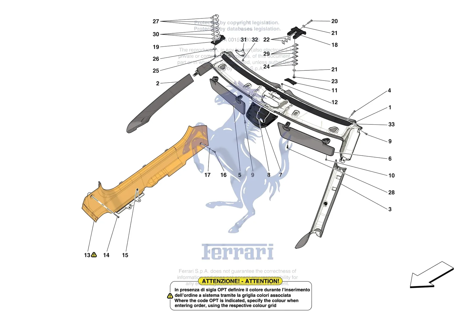 Ferrari 812 CompetizioneA [VEHICLE TRIM] - E.49 - INNER TRIM (ABOVE BELTLINE) exploded diagram