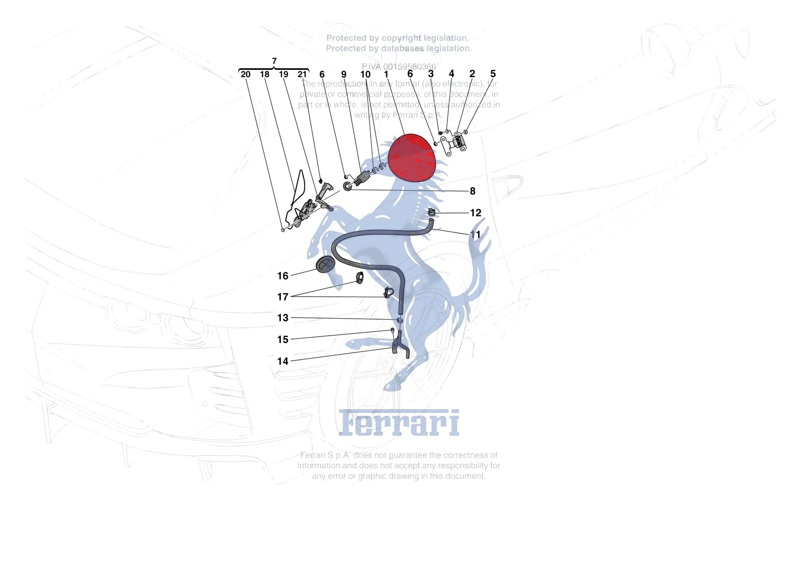 Ferrari 812 CompetizioneA [VEHICLE TRIM] - E.56 - FUEL FILLER SEAT exploded diagram