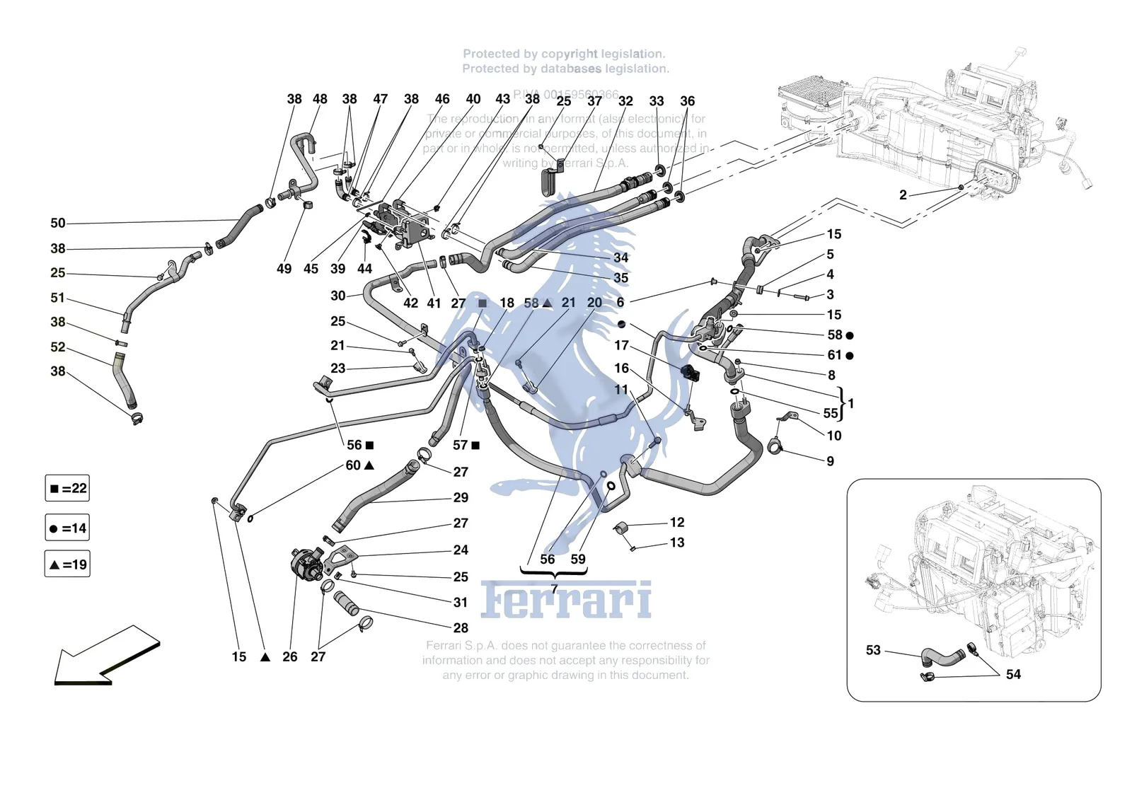 Ferrari 812 CompetizioneA [VEHICLE TRIM] - E.57.02 - AC SYSTEM - AIR CONDITIONER SYSTEM exploded diagram