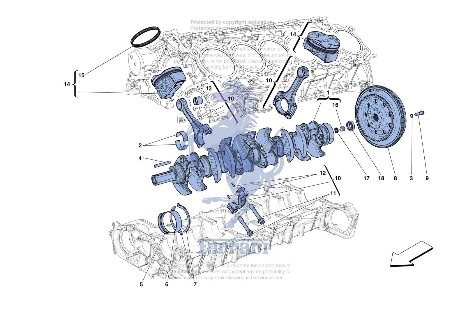 CRANKSHAFT - CONNECTING RODS AND PISTONS