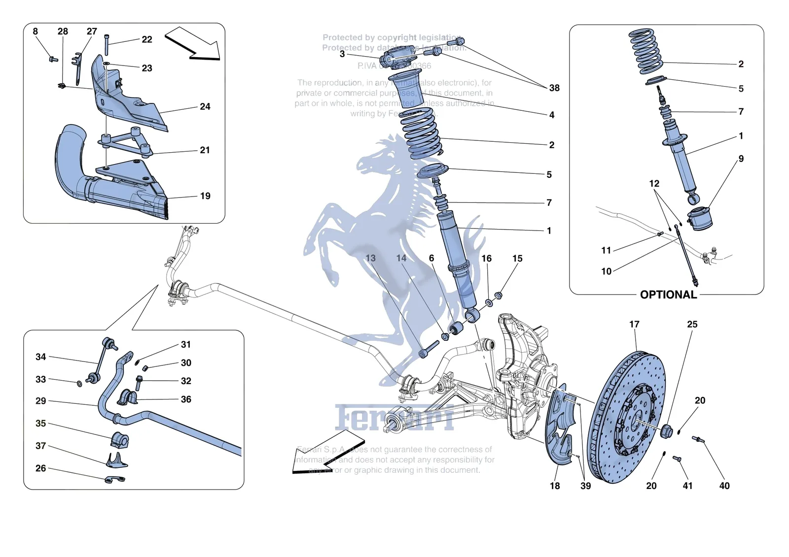 FRONT SUSPENSION - SHOCK ABSORBER AND BRAKE DISC