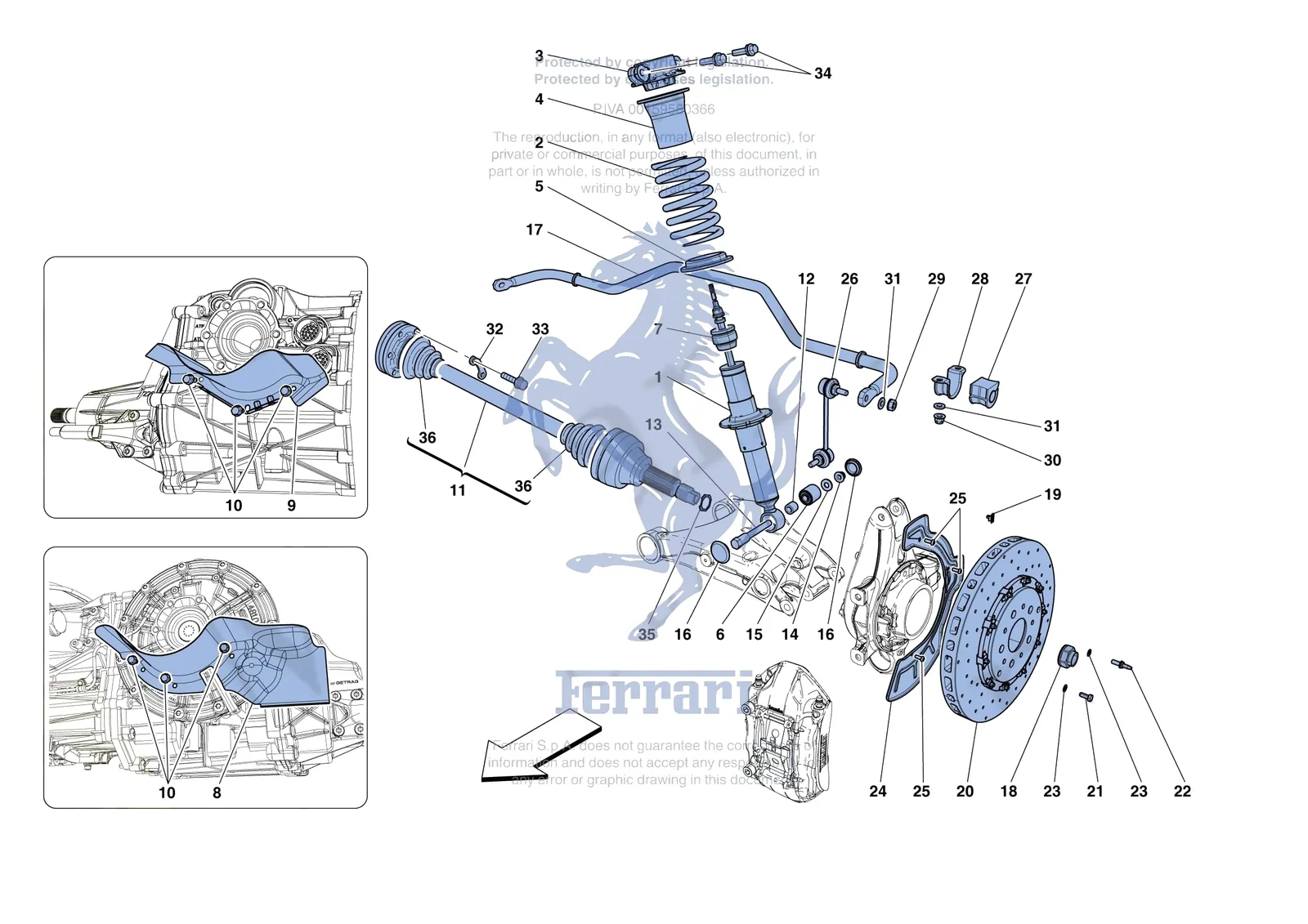 REAR SUSPENSION - SHOCK ABSORBER AND BRAKE DISC