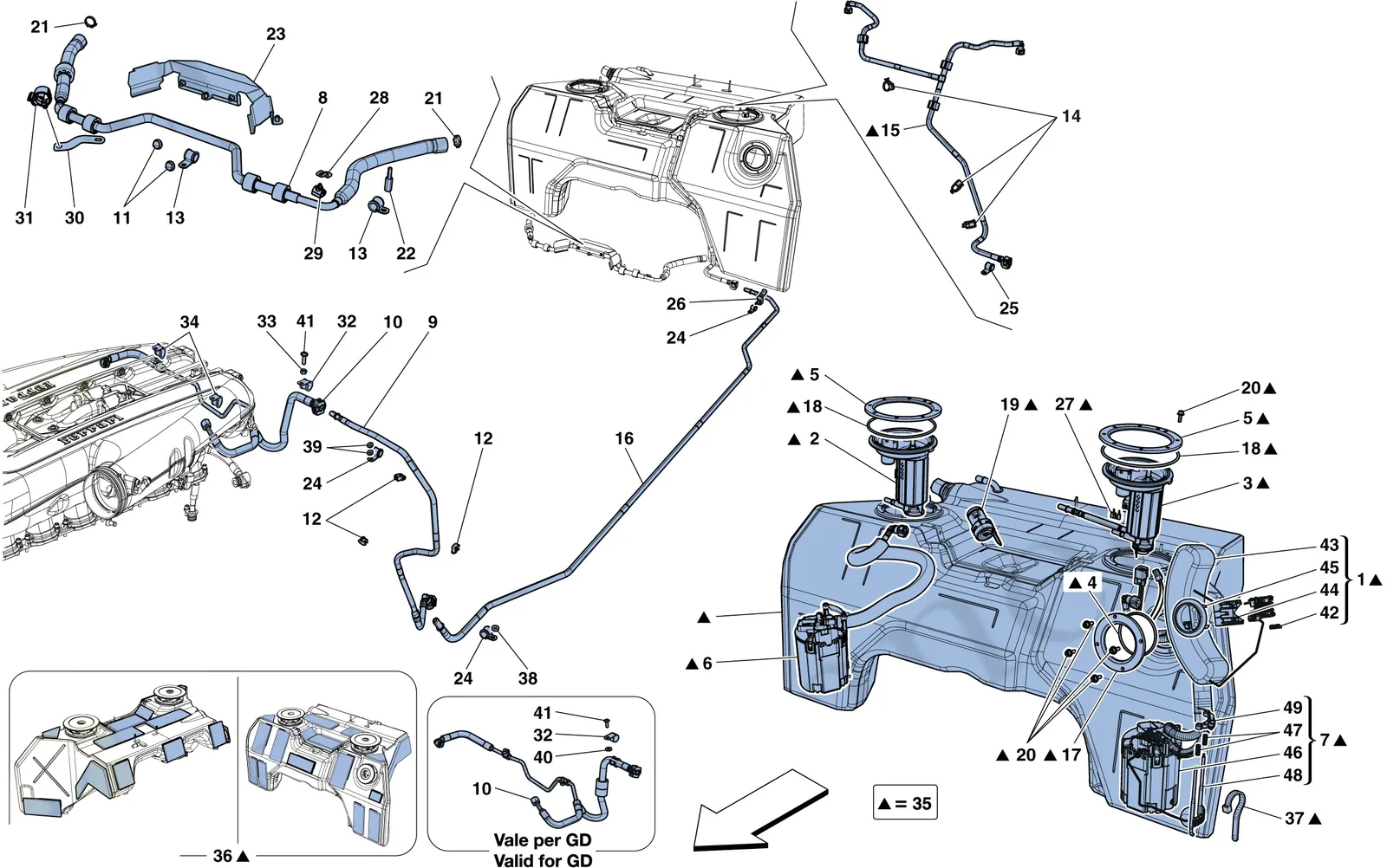 Fuel Tank, Fuel System Pumps And Pipes