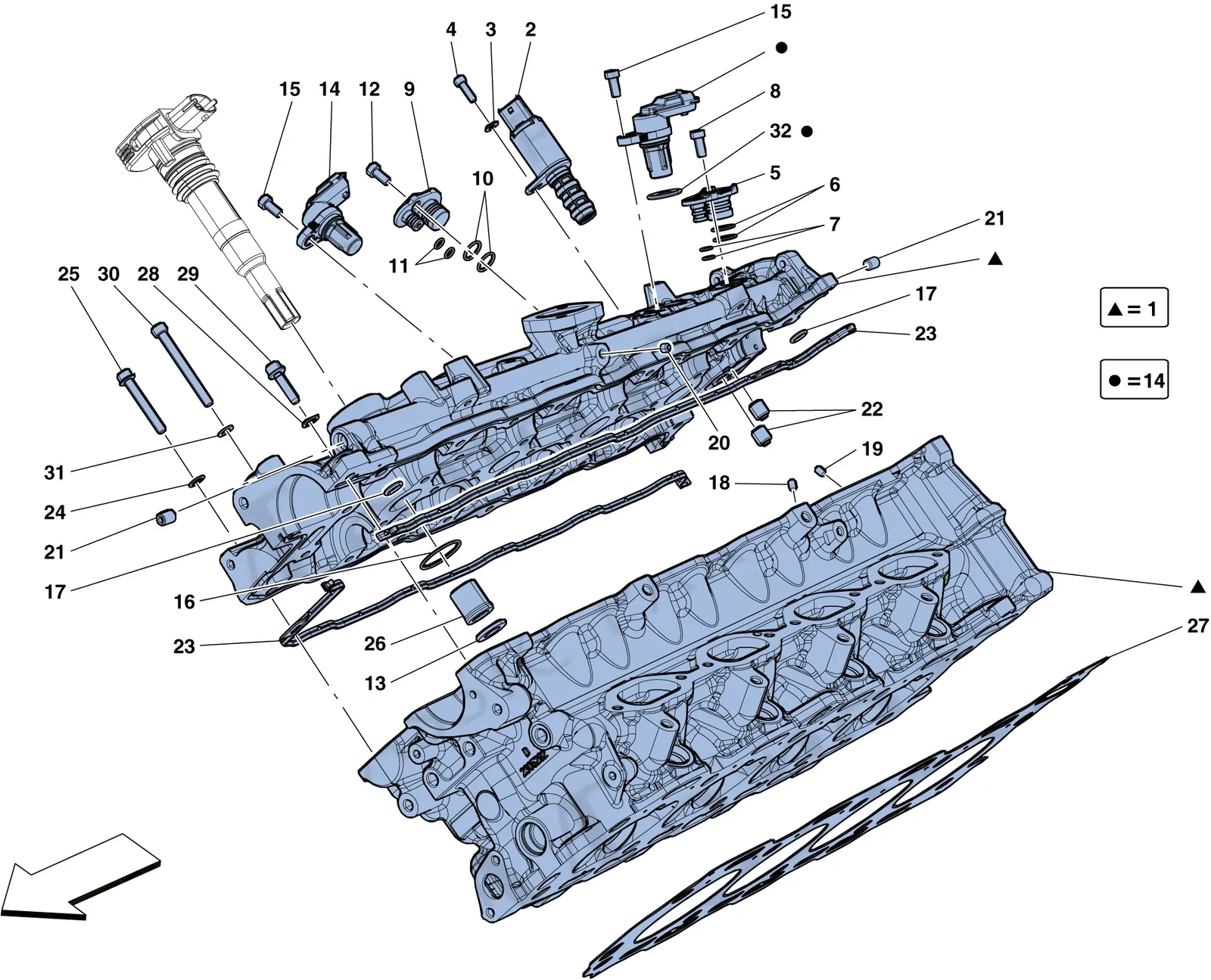 Right Hand Cylinder Head