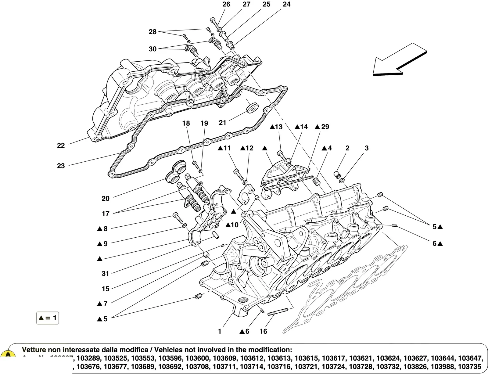 Right Hand Cylinder Head