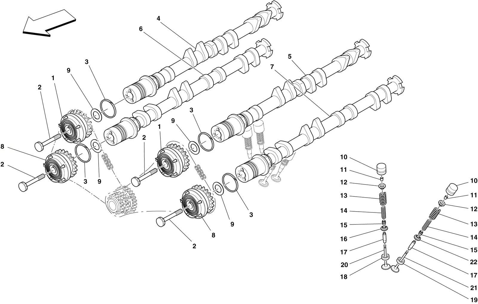 Timing System - Camshafts And Valves