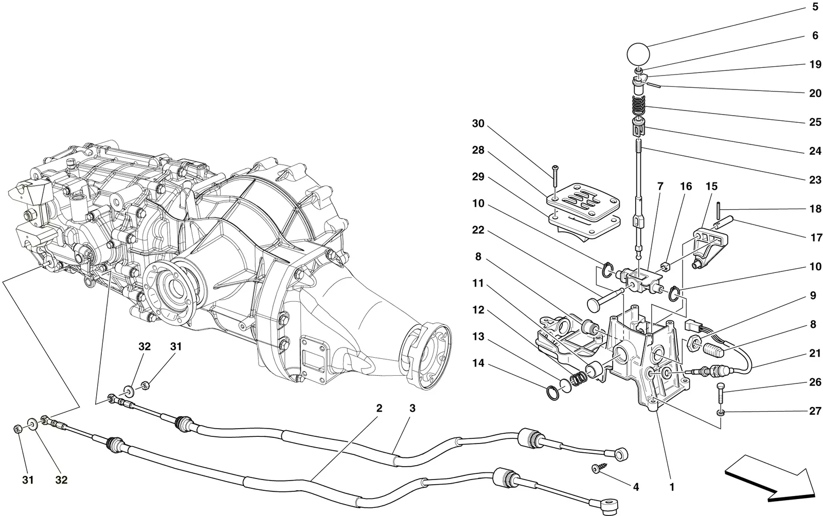 EXTERNAL GEARBOX CONTROLS -Not for DCT gearbox-