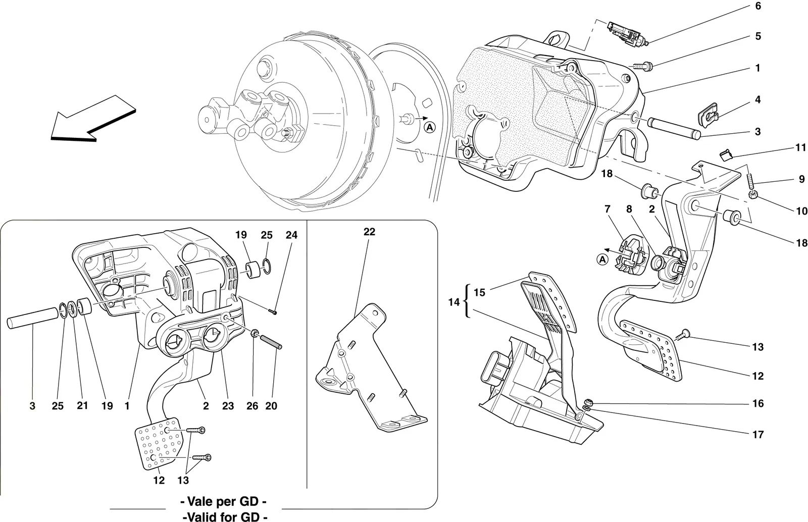 COMPLETE PEDAL BOARD ASSEMBLY -Applicable for DCT gearbox-